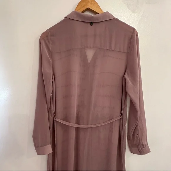 Soft Surroundings Georgette Maxi Dress Mauve Women’s Size Small Embroidered - Picture 10 of 12